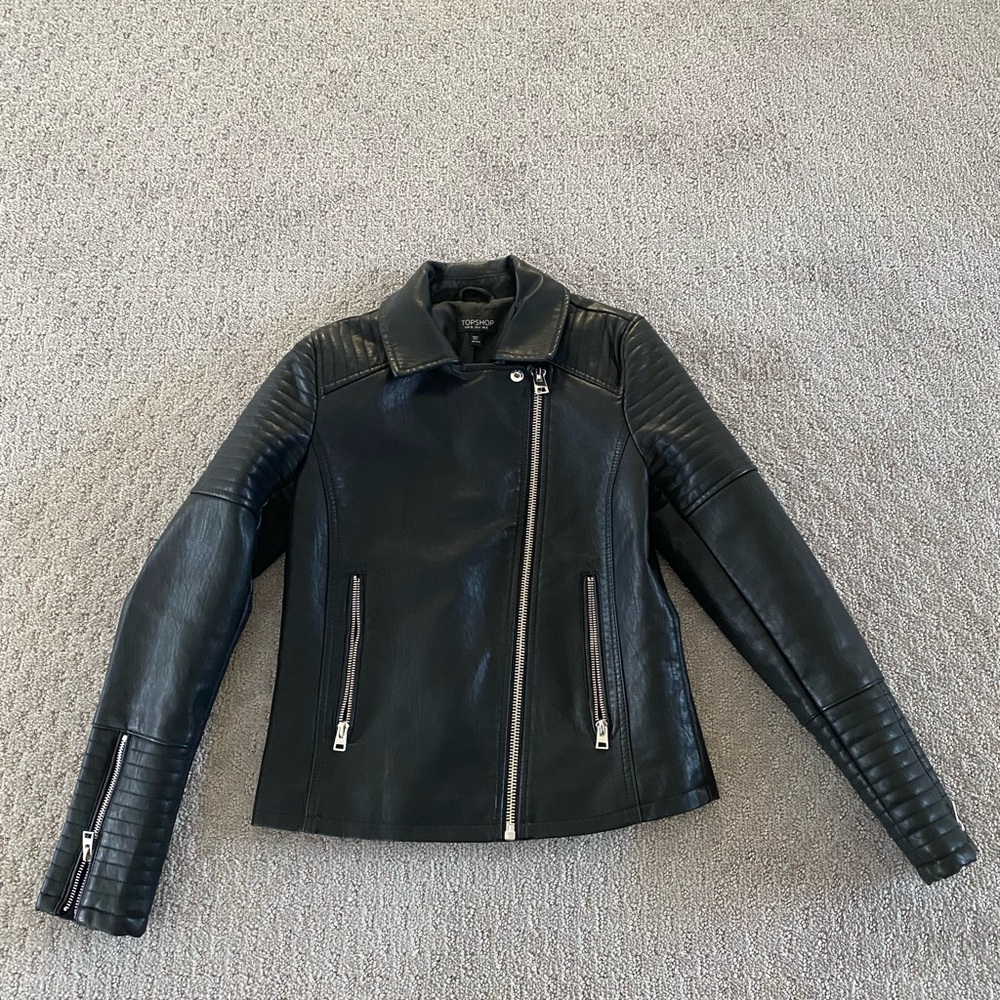 Topshop Rosa Biker Jacket - Picture 6 of 15